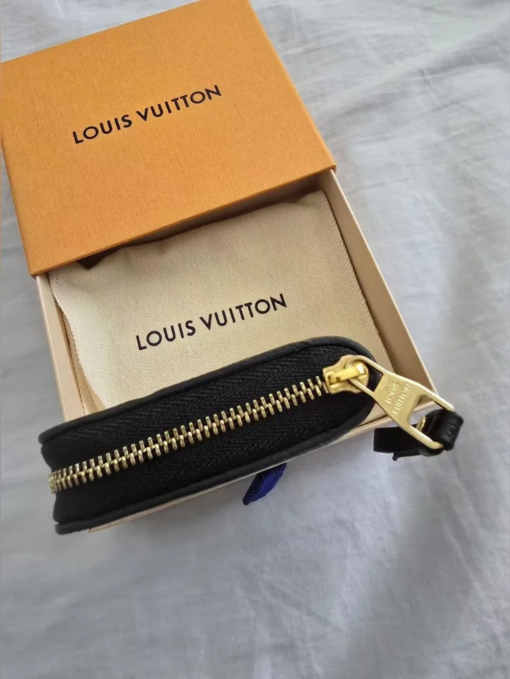 Louis Vuitton Black Zippy Coin Purse Wallet